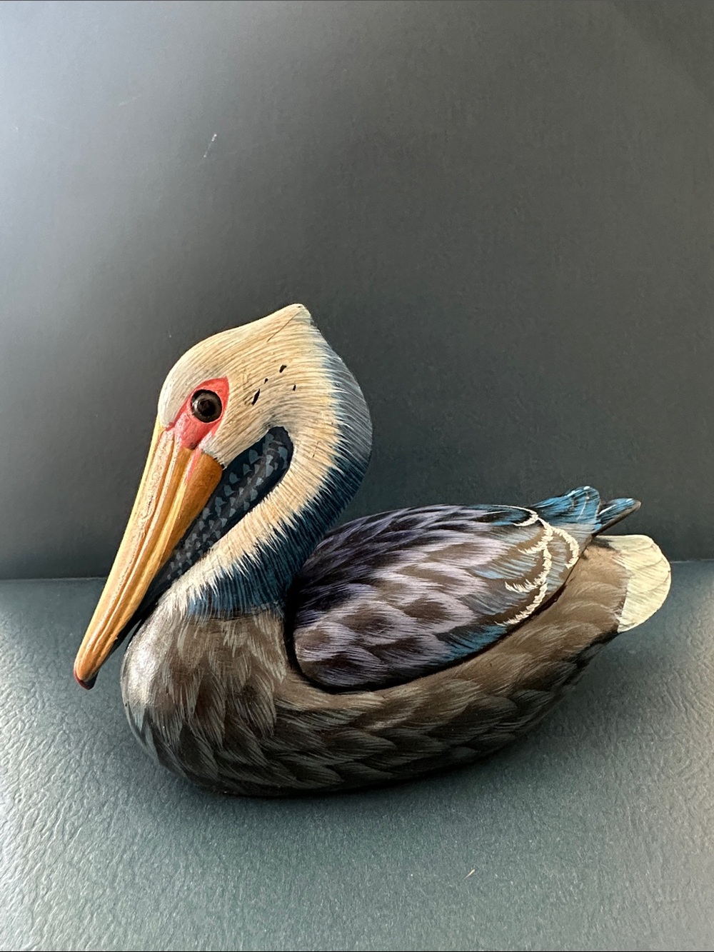 Vintage Hand Painted Duck Trinket Box